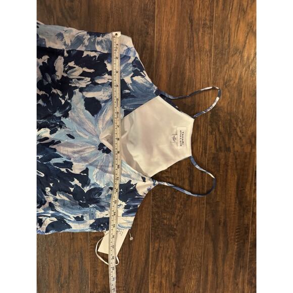 Tahari Arthur S. Levine Blue Color Floral Maxi Dress, W/Pockets Sz: XS - Picture 7 of 9